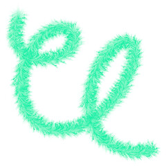 green christmas ornament prop