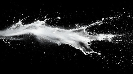 Water Splash  High Speed Photography  Black Background