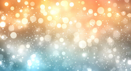 Abstract Bokeh Background with Warm and Cool Tones