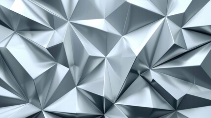 Fototapeta premium Silver abstract geometric shape background, modern design.