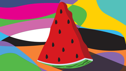 watermelon background abstract print art 