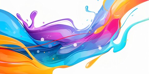 Vibrant abstract wave of colors