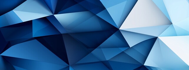 Fototapeta premium Geometric blue and white abstract pattern