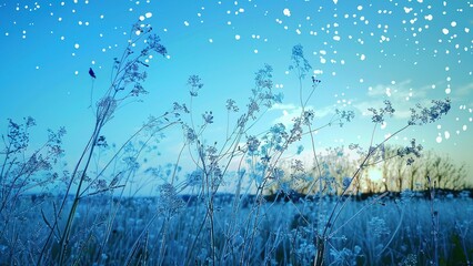 blue hour sky view