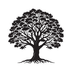 Elegant Tree Vector Perfect for NatureThemed Designs and Projects