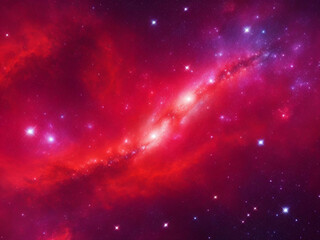 Obraz premium vibrant red galaxy on a web design background