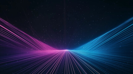 dynamic neon light on stage