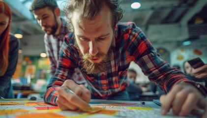 Fototapeta premium Interactive Workshop: An engaging session where participants actively participate, solving problems and applying concepts in real-time. 