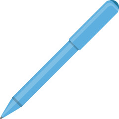 Stationery blue ballpoint pen