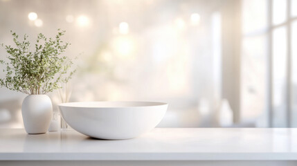 White Tabletop Display.