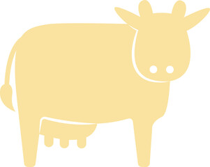 Flat cow icon