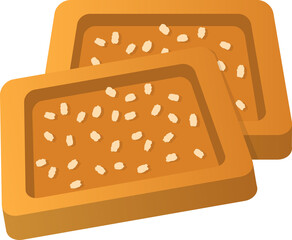 Dessert square shape cookies
