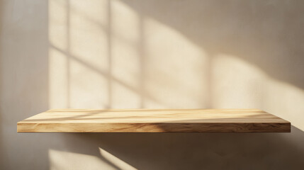 Wooden Shelf Sunlight.