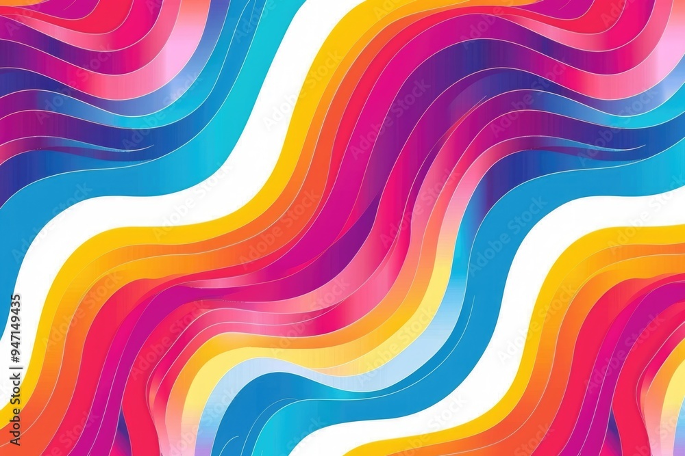 Poster colorful wavy background design for various uses