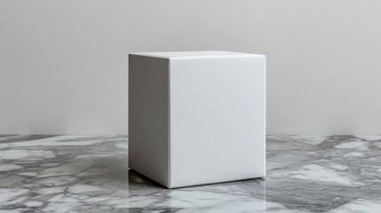 White Box Marble Background.