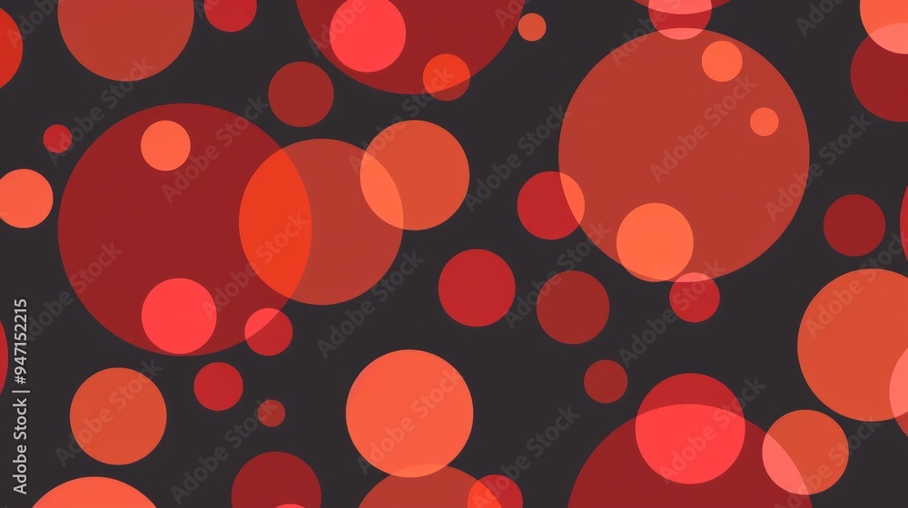 Wall mural this abstract background showcases a flat style illustration filled with scattered circles in dusty 