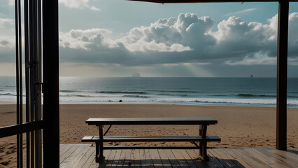 bench on the beach