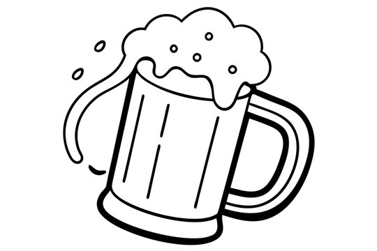 recommend clip art: beer glass line art vector, beer glass bottle icon symbol. beer vector illustration
                    
                    