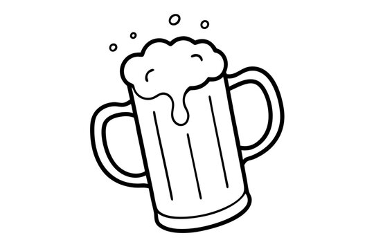 recommend clip art: beer glass line art vector, beer glass bottle icon symbol. beer vector illustration
                    
                    