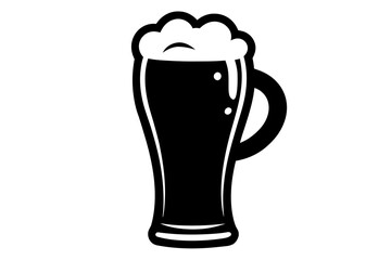 
beer silhouette, beer glass bottle icon symbol. beer vector illustration
