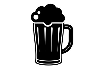 
beer silhouette, beer glass bottle icon symbol. beer vector illustration
