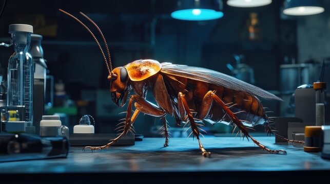 Cockroach in a Lab - Powered by Adobe