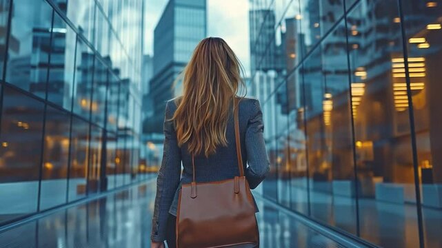 witty businesswoman working outside