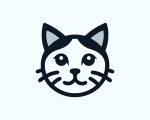 Cat logo design icon symbol vector illustration