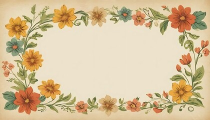 Fototapeta premium Vintage elegance background with card and rose and others flower 7