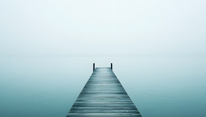 Fototapeta premium A short, inspirational quote or a single word in a clean, minimalist font, placed in the center of the wallpaper