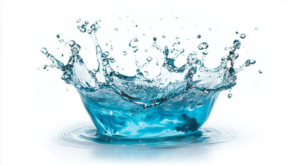 splash water at white background without shadow