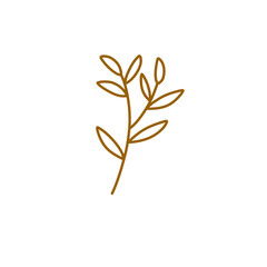 brown leaf outline