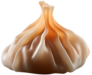 Close Up to a Fresh steamy modak dumpling PNG isolated on white and transparent background - Traditional Indian sweets Ganesh Chaturthi Coconut Rice flour filling