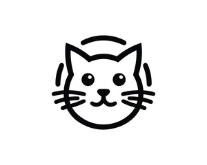 Cat logo design icon symbol vector illustration