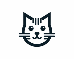 Cat logo design icon symbol vector illustration