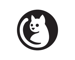 Cat logo design vector template