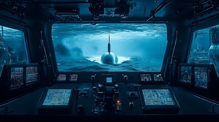 Destroyer s Radar Detects Approaching Submarine in Open Waters