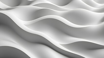 Obraz premium Elegant Minimalist 3D Abstract Background with Smooth Forms in a Flowing Pattern and Subtle Shadows 