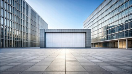 Square outdoor building with empty architectural background , concrete, outdoor, square, building, empty, architectural