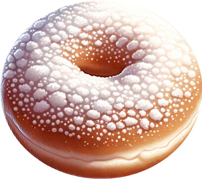 recommend clip art: Donut isolated on a white background. Cute, colorful and glossy donuts. Simple modern design. Realistic  illustration.