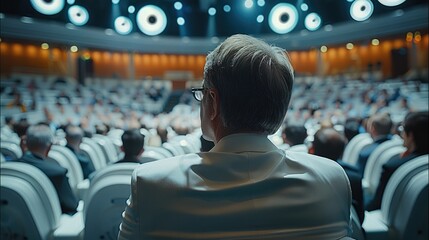 A shareholder meeting, comparing AI technology to nuclear weapon. Generative AI.