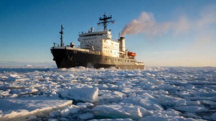 Breaking Ice in Antarctica: A Side View of a Powerful Icebreaker





