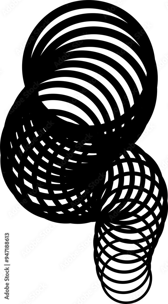 Poster Circle with curve line gradient. Futuristic technology concept