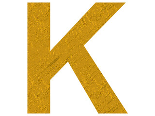 Golden font letter K