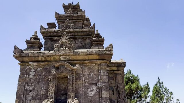 Tilting Technique Showcasing the Majestic Candi Gedong Songo