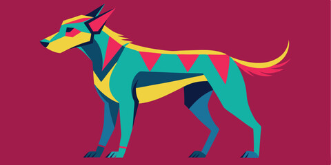 Obraz premium dog breed dog vector illustration. pet animal. colorful illustration