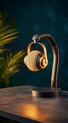 Modern Digital Podcast Studio Setup Featuring Dynamic Discussion Elements and a Sleek Professional Background for Engaging Conversations