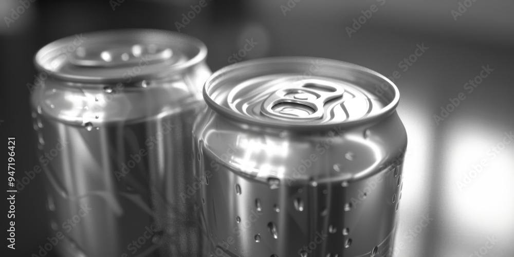 Aufkleber two empty soda cans resting on a flat surface