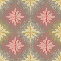 Abstract seamless pattern of floral