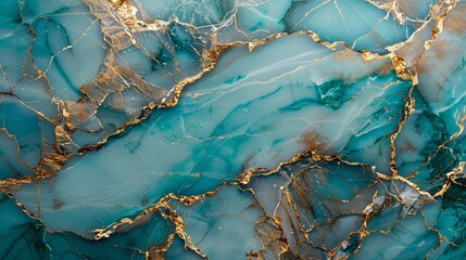 Blue marble texture background with gold veins and high detailed.